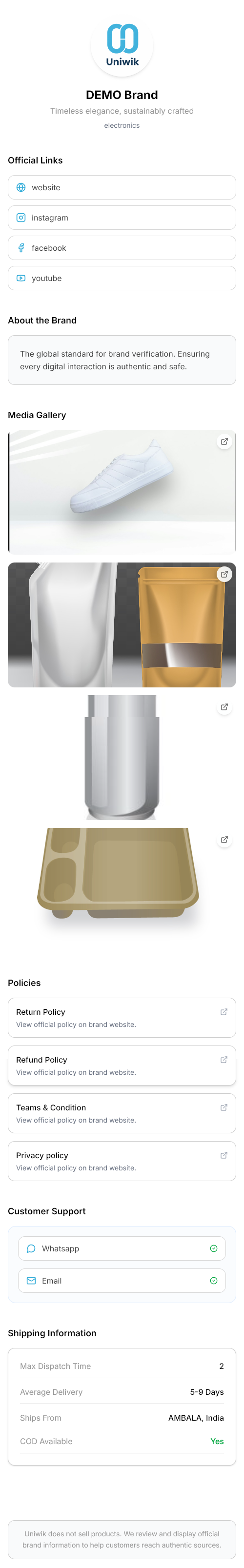 Brand Profile Preview